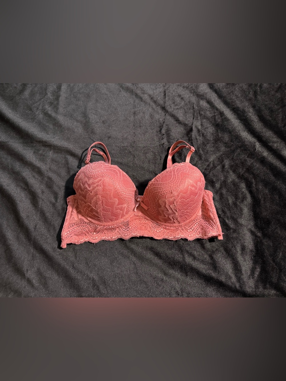 INC International Concepts Lace Push-Up Bralette in Rose